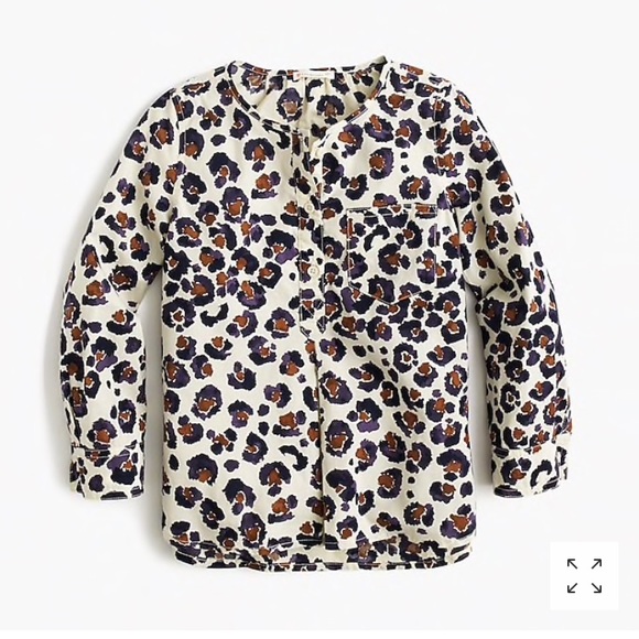 J Crew Painted Leopard Top - Picture 1 of 5